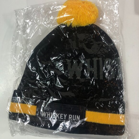 Source Unknown Other - The Whiskey Run Acrylic Pom stretch Beanie Hat Cap Knit